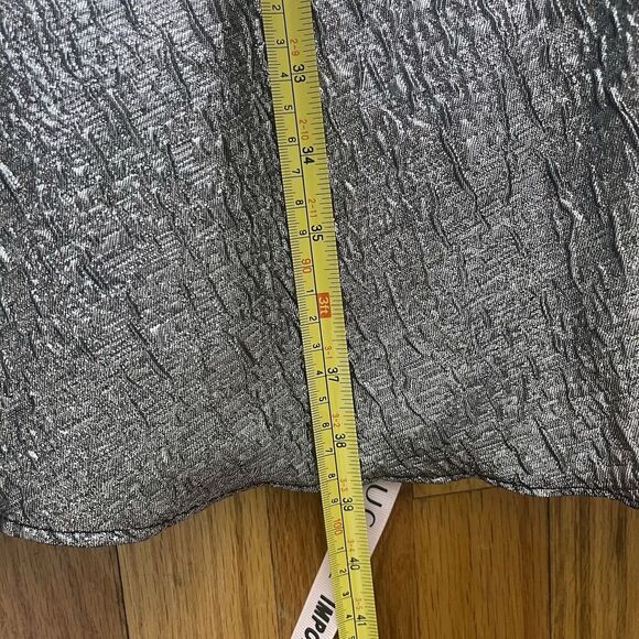 MAC DUGGAL One Shoulder Bow Midi Dress Size 2 Silver NEW Party Formal Wedding - Picture 14 of 14